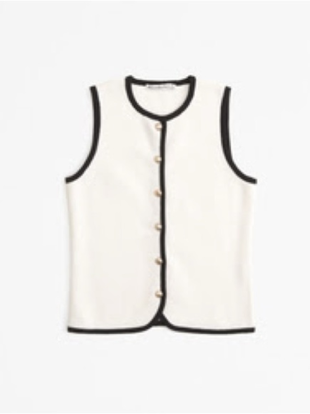 Abercrombie & Fitch Women's The A&F Mara Crew Sweater Vest in White